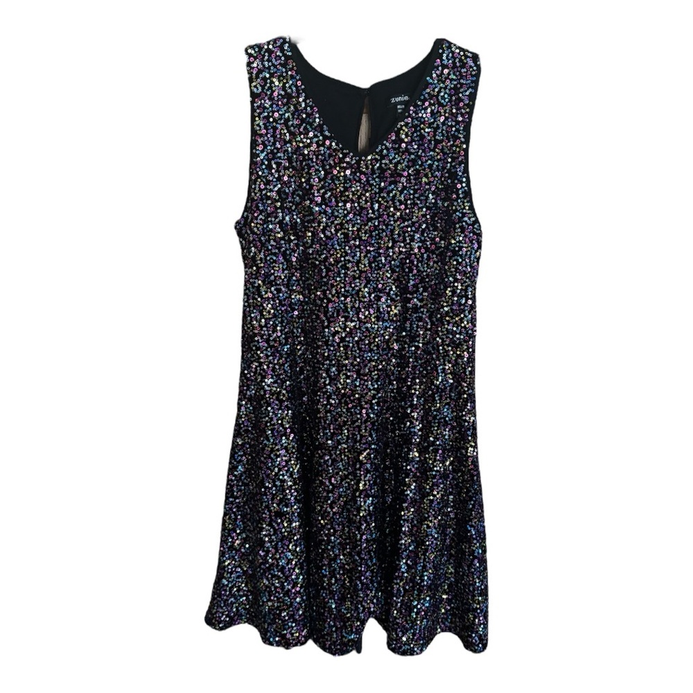 Zunie Girls Size 16 Multicolor Sequin Party Dress Wonderful Condition